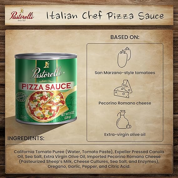 Italian Chef Pizza Sauce - 8oz Can (Pack of 3)