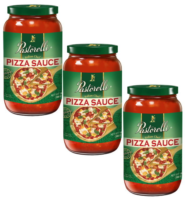 Italian Chef Pizza Sauce - 14oz Glass Jars (Pack of 3)