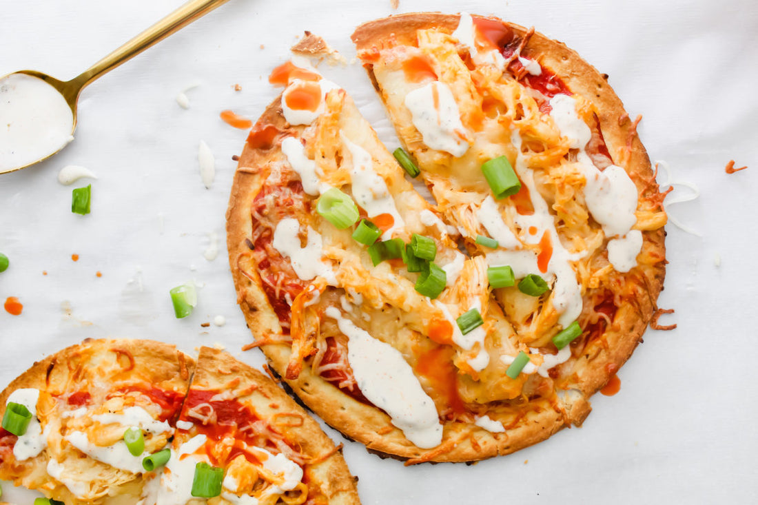 Mini Buffalo Chicken Pizza