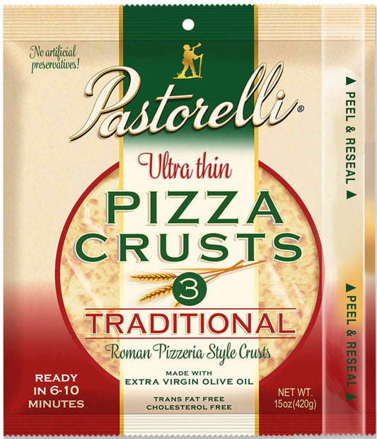 Ultra Thin Traditional Pizza Crust - 12-inch 3-pack (Pack of 10)