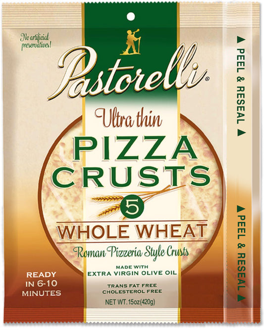 Ultra Thin Whole Wheat Pizza Crust - 7-inch 5-pack (Pack of 10)