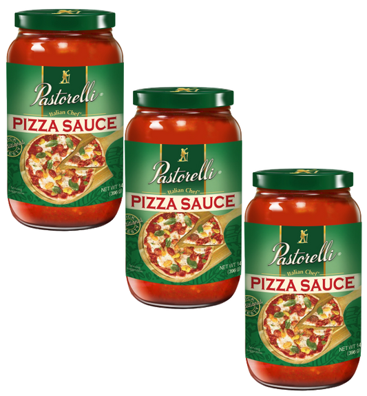 Italian Chef Pizza Sauce - 14oz Glass Jars (Pack of 3)