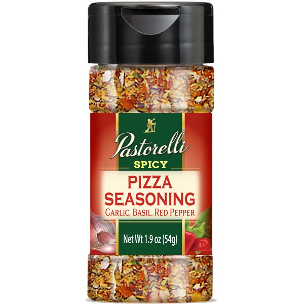 Pastorelli Pizza Seasoning Topper – Spicy – 1.9oz Shaker (Pack of 3)
